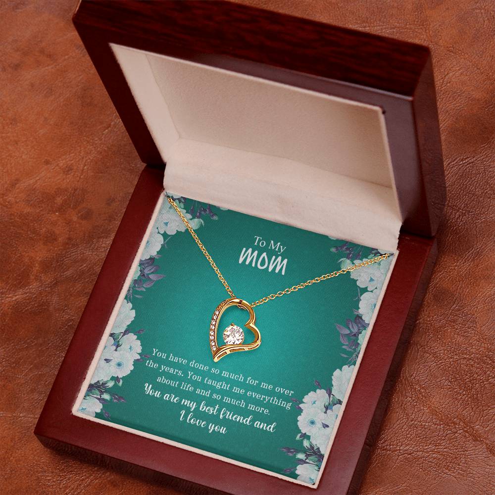 To My Mom | You Are My Best Friend & I Love You - Forever Love Necklace